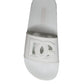 White Rubber Slides Sandals Beachwear Shoes