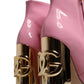 Pink Patent Leather Heel Mid Calf Boots Shoes