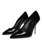 Black Patent Leather High Heels Pumps Shoes