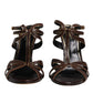 Bordeaux Ankle Strap Heels Sandals Shoes