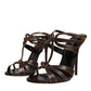 Bordeaux Ankle Strap Heels Sandals Shoes