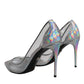 Multicolor Iridescent Pointed Toe Pumps Shoes