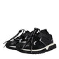 Black Mesh Sorrento Trekking Sneakers Shoes