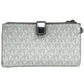 Jet Set Travel Double Zip Wristlet Wallet White