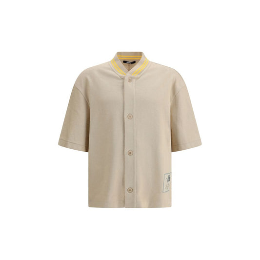 La Chemise Baseball Cardigan with short sleeves