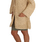 Chic Beige Crochet Knitted Raffia Cardigan