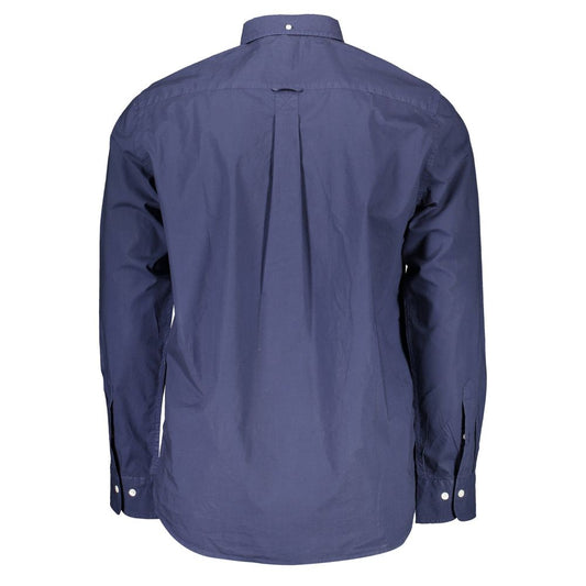 Blue Cotton Men Shirt