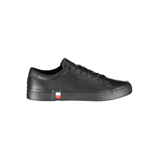 Black Leather Men Sneaker