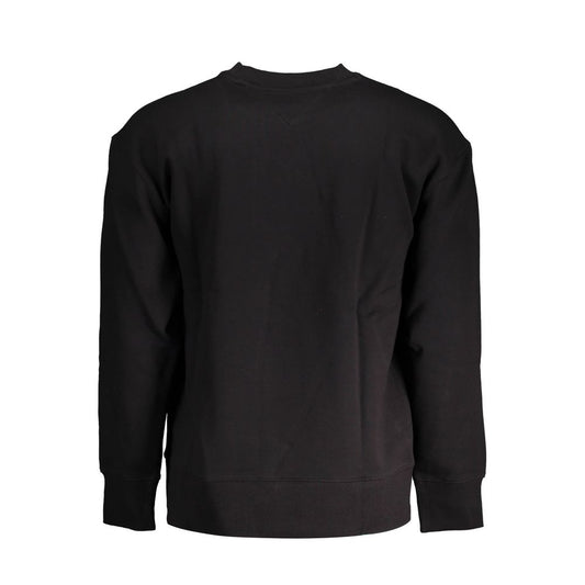 Black Cotton Men Sweater