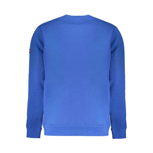 Blue Cotton Men Sweater