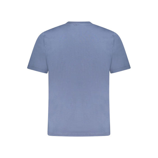 Blue Cotton Men T-Shirt