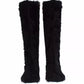 Black Xiangao Lamb Fur Leather Boots Shoes