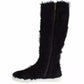 Black Xiangao Lamb Fur Leather Boots Shoes