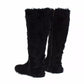 Black Xiangao Lamb Fur Leather Boots Shoes