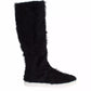 Black Xiangao Lamb Fur Leather Boots Shoes