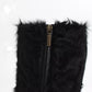 Black Xiangao Lamb Fur Leather Boots Shoes
