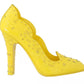 Yellow Crystal Heels CINDERELLA Shoes