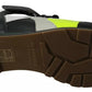 Fog Gray Neon Green Black Lace-Up Strap Shoes