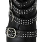 Black Fashion Buckled Zipper Ankle Boots Shoes