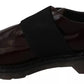 Dark Brown Leather Elastic Strap Shoes