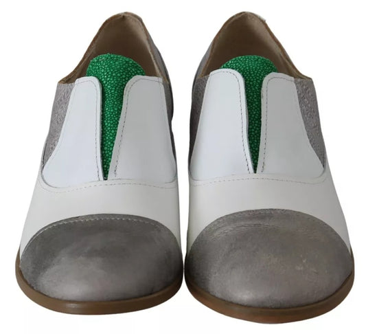Multicolor Leather Slip-on Loafers Shoes