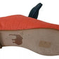 Orange Leather Bow Slip-on Loafers Ballet Flat Shoes