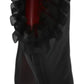 Black Leather Mesh Stiletto High Heels Peep Toe Boots Shoes