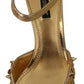 Gold Studs Vally Slingback Sandals Shoes