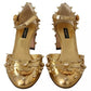 Gold Studs Vally Slingback Sandals Shoes