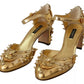 Gold Studs Vally Slingback Sandals Shoes