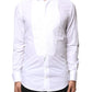 White GOLD CottonPoplin Bib Formal Dress Shirt