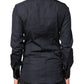 Dark Blue GOLD Cotton Long Sleeves Dress Shirt