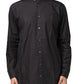 Black Cotton Button Down Men Casual Shirt