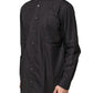 Black Cotton Button Down Men Casual Shirt