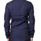 Blue Check Tartan GOLD Formal Dress Shirt