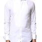 White GOLD Cotton Poplin Bib Formal Men Dress Shirt