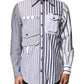 Multicolor Striped Button Down Casual Shirt