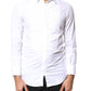 White GOLD Cotton Poplin Bib Men Dress Shirt