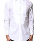 White Cotton Poplin Bib Formal Dress Shirt