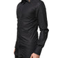 Black GOLD Cross Embellished Men Dress Shirt