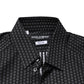 Black GOLD Patterned Cotton Men Dress Shirt