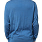 Blue Cashmere Crown V-neck Pullover Sweater