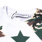 White Camouflage Stars Crew Neck T-shirt