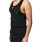 Black Cotton Rip Style Sleeveless Men Tank T-shirt