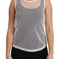 White Net  Transparent Sleeveless Tank Top
