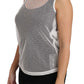 White Net  Transparent Sleeveless Tank Top