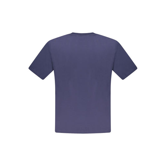 Blue Cotton Men T-Shirt