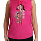 Elegant Pink Silk Family Tank Top Shirt