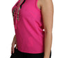 Elegant Pink Silk Family Tank Top Shirt