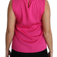 Elegant Pink Silk Family Tank Top Shirt